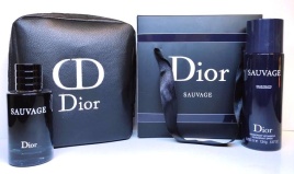 Подарочный набор парфюм + дезодорант Christian Dior Sauvage EDT